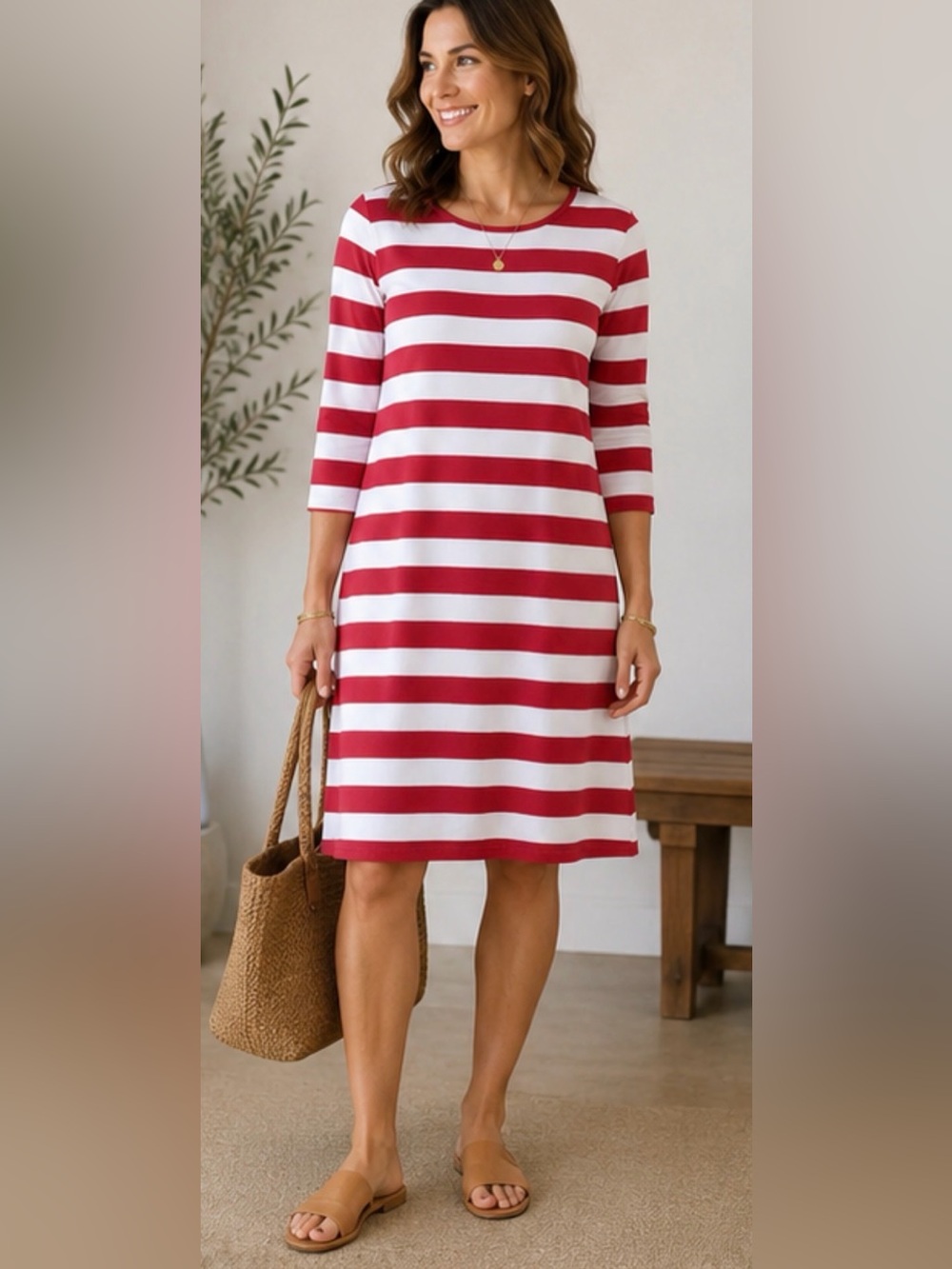 Tyler Böe Alexa stripped red & white rugby dress size S